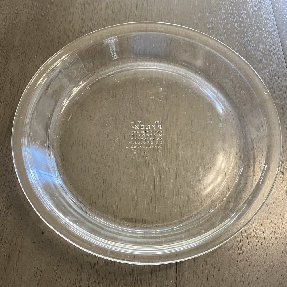Vintage Pyrex 9 Inch Clear Glass Pie Plate‎ 209 Ovenware Made in USA
